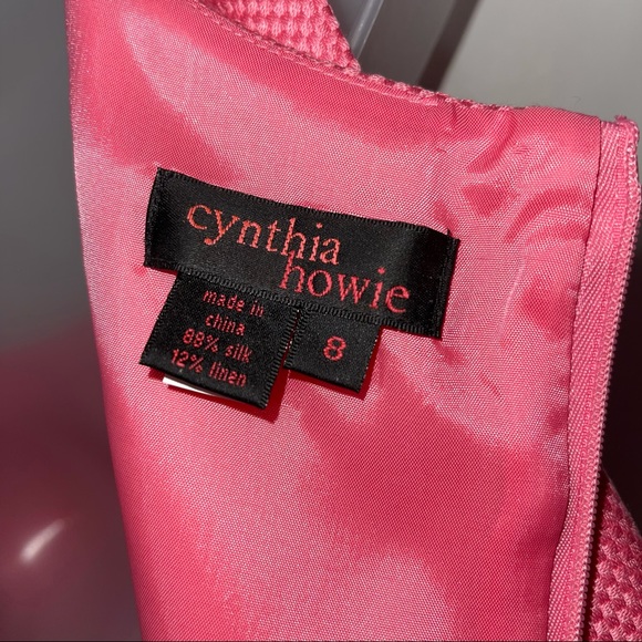 Cynthia Howie Sleeveless Pink Sheath Dress Size 8 - Picture 6 of 7